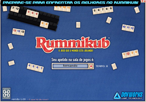 exemplo de tela de rummikub online